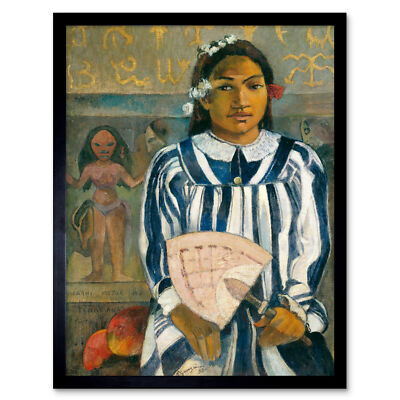 Paul Gauguin Die Vorfahren von Tehamana Viele Eltern Kunstdruck gerahmt 12x16