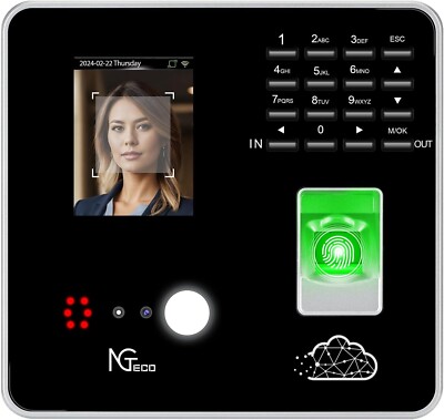 NGTeco TC1 Cloud Time Clock with Remote Control Software (0 Monthly Fee)