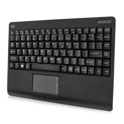 Adesso RF Wireless QWERTY Schwarz Mini Tastatur - US Englisch Layout
