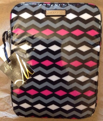 MILLY Zig Zag Canvas Coated iPad Tablet Case Pouch Brand New Handbag NWT