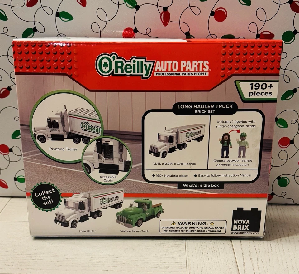 Nova Brix O’Reilly Auto Parts Long Hauler Truck and Store Brick Set New In Box - Image 4 of 4