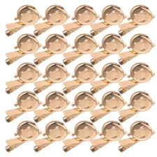50 Pcs Handmade Duckbill Clip Brooch Pins for Crafts Badge Bezel Tray