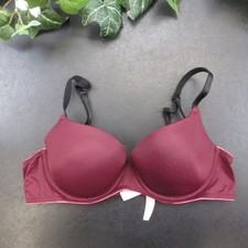 PINK Victoria's Secret Women's Bra Burgundy 34B Push-Up Underwire Padded