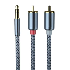 2 Meter Nylon Woven Audio Adapter Cable For Equipment DGEE