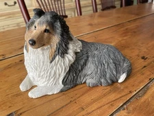 1987 Sandicast Sculpture “COLLIE” Sable Figurine Dog Sandra Brue Signed Heavy