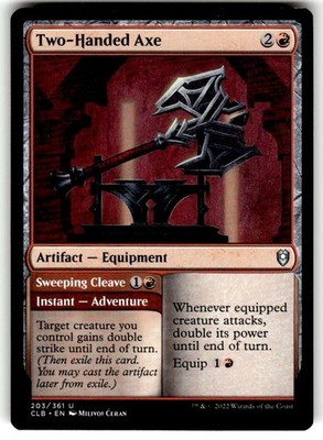 1 x Two-Handed Axe // Sweeping Cleave - Commander Legends: Battle for Baldur NM