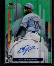 2025 Topps Finest - Carlos Rodriguez Green Refractor Auto #FA-CR /75 (AU)(RC)