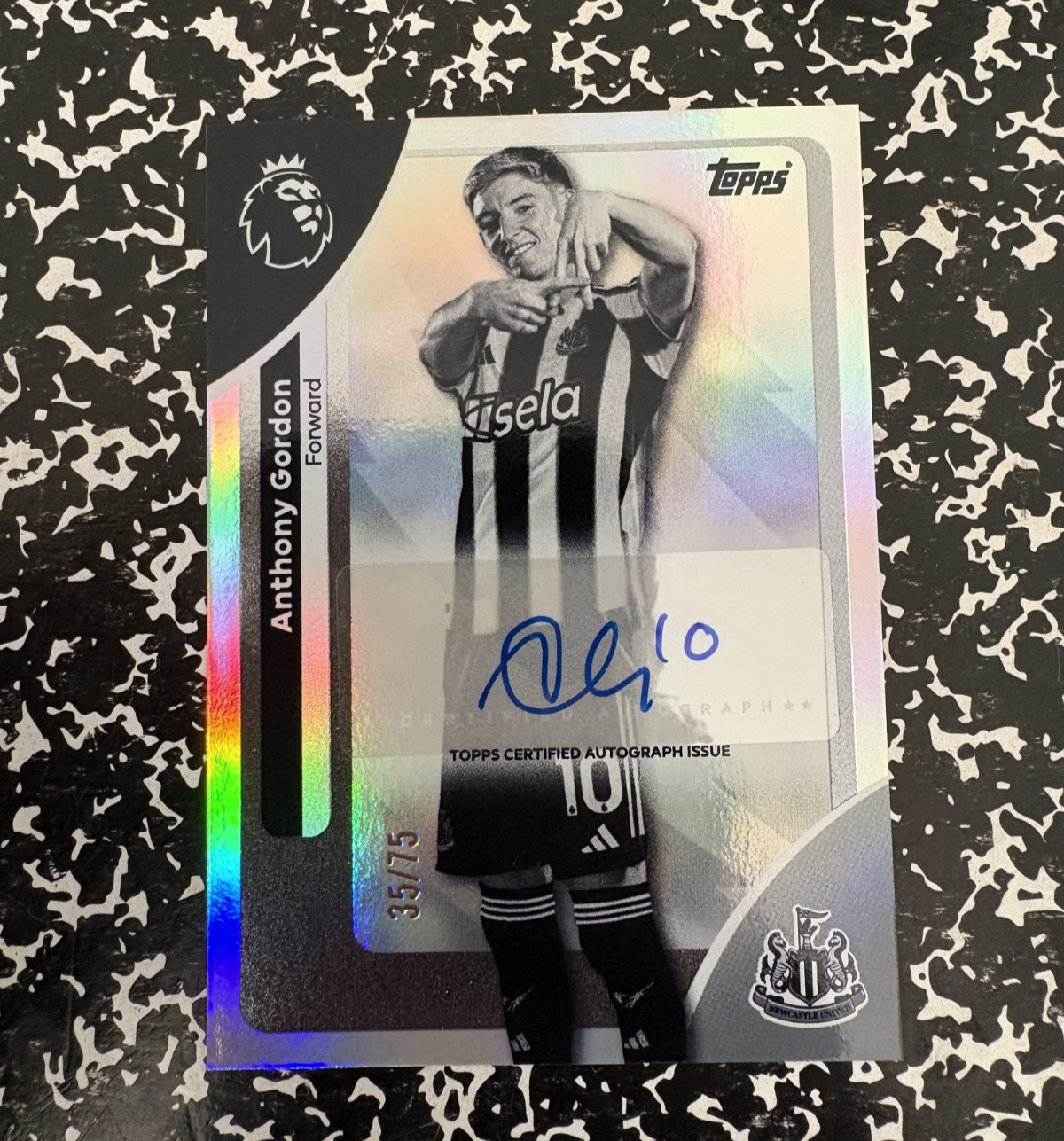 2025-26 Topps Premier League Anthony Gordon Auto /75 Newcastle United
