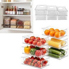 Transparent Food Storage Box Airtight Fridge Freezer Meat Veg Container Set