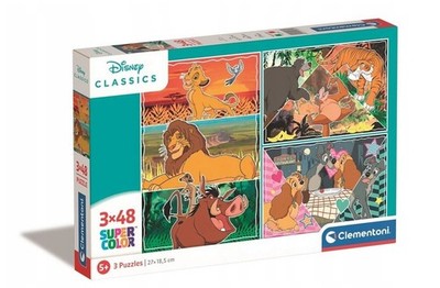 Puzzle 3x48 Disney Classics - 144 Teile, Supercolor