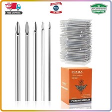 100pcs Mixed Piercing Needles 12G 14G 16G 18G 20G Body Jewelry Piercing Tools
