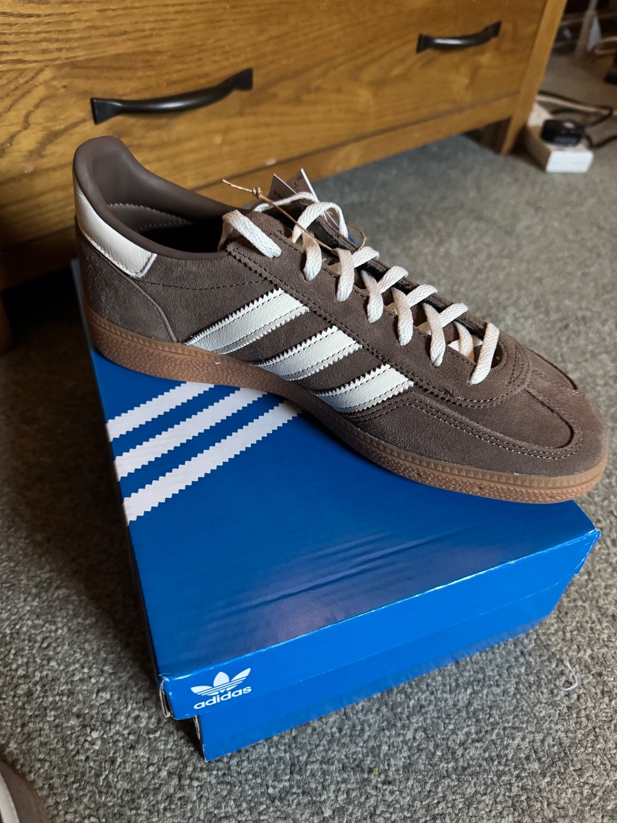 BNWB Adidas Brown Handball Spezial Trainers UK 6.5 RRP £90 image 3