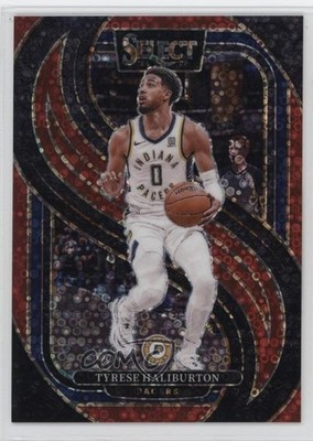 2024 Panini Select Premier Level Red Disco Prizm 7/49 Tyrese Haliburton #165 pe8