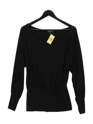 Baukjen Damen Top UK 12 schwarz Viskose mit Elasthan Basic