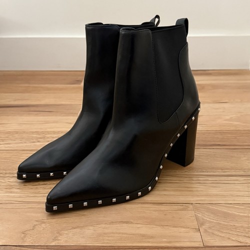 Escarpins Femme CHARLES BY CHARLES DAVID 'Lewis' - Velours Noir - Talon Moyen 2 Pouces - Pointue Ronde - Neuf Boîte