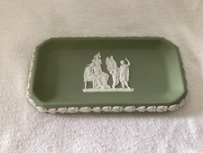 Wedgwood Small Green Jasperware Trinket Tray 1967