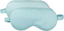 Sleep Mask 2 Pack - Bamboo Viscose Fiber Sleeping Eye Mask - with Light Blue