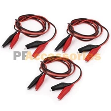 6 Pcs 20" inch Double Ended Alligator Clips Test Lead Jumper Wire (Red / Black)