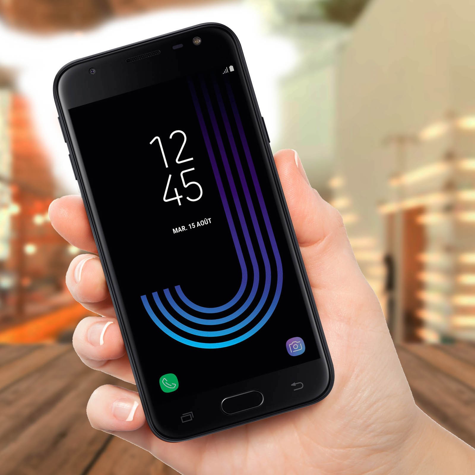 Écran LCD Galaxy J3 2017 complet noir compatible avec vitre tactile - 3