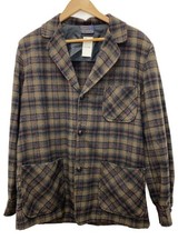 Pendleton 60s Wool Check Tailored Jacket M Brown