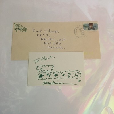 Buddy Holly signed Jerry Allison CRICKETS SKETCH band artwork RARE!!!