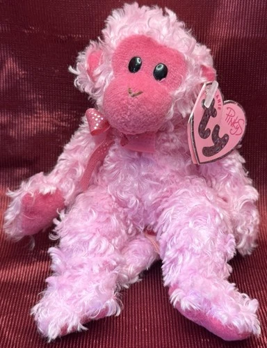 Ty Key Chain Pinkys JULEP the Monkey With Metal Clip New With Tags Vintage 2005
