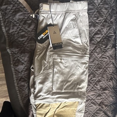 Nike ACG Cordura Gray/Tan Colorblock Cargo Pants Pockets Hiking Men s M