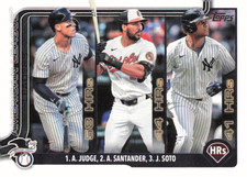 2025 Topps #79 AL HR Leaders Aaron Judge Anthony Santander Juan Soto  