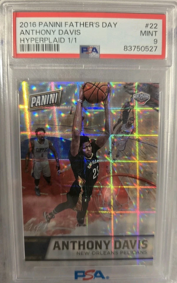Anthony Davis 1/1!!! 2016 Father Day Hyperplaid PSA 9 - Image 2 of 4