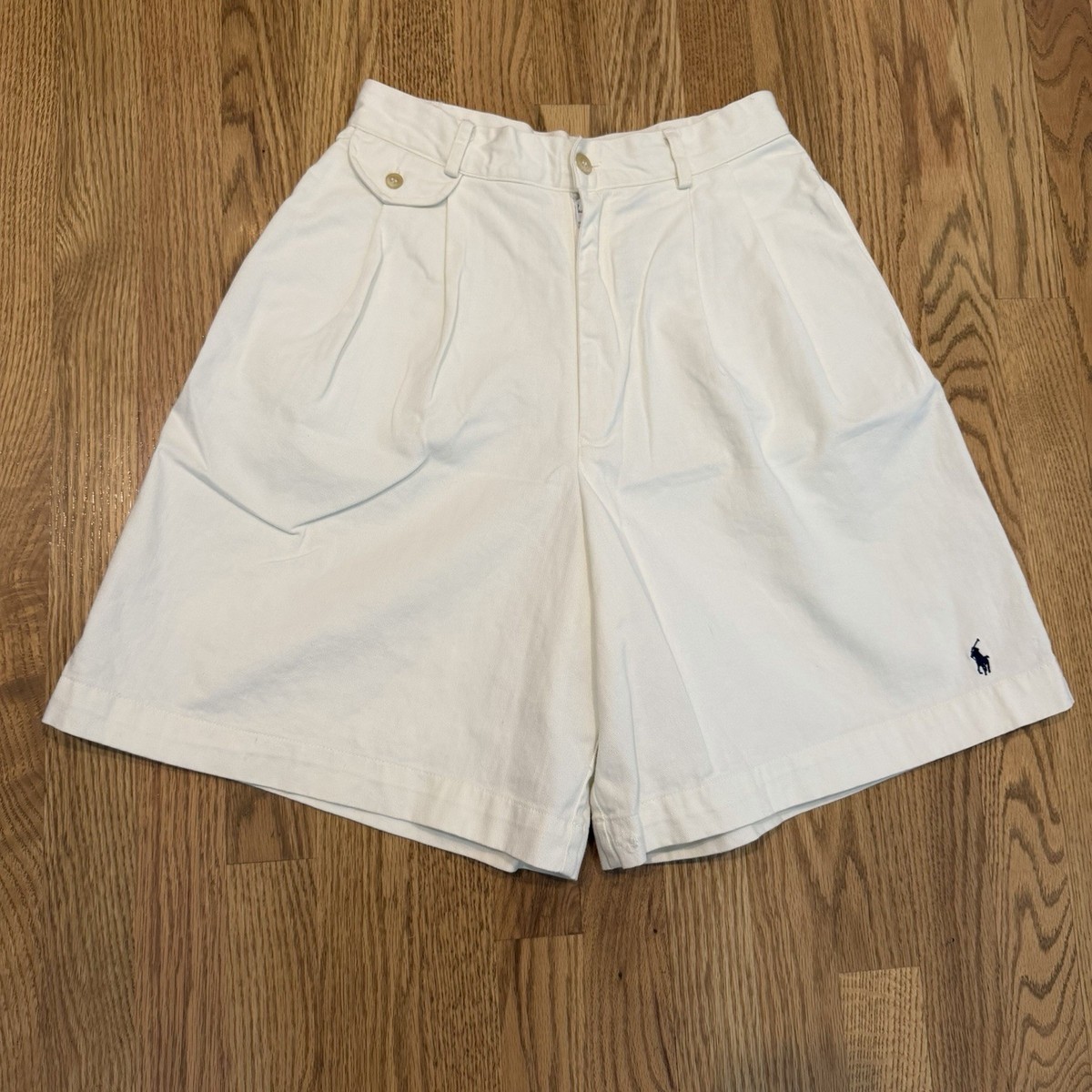 Vintage Ralph Lauren Shorts Women's 6 Pleated Chino High Rise