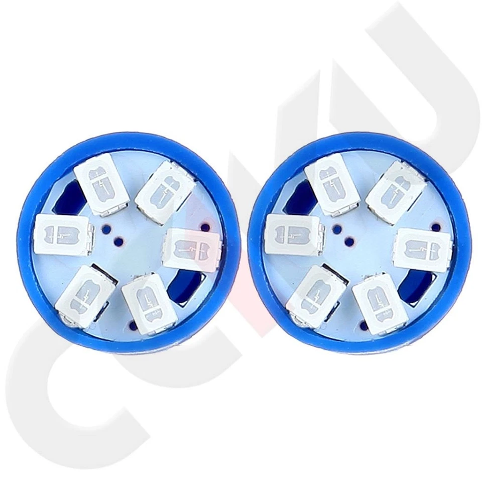 6x Blue T10 194 Bombillas LED + 6x Zócalos 1/2" Medidor de Instrumento Panel Luz de Tablero Foto 4 de 4