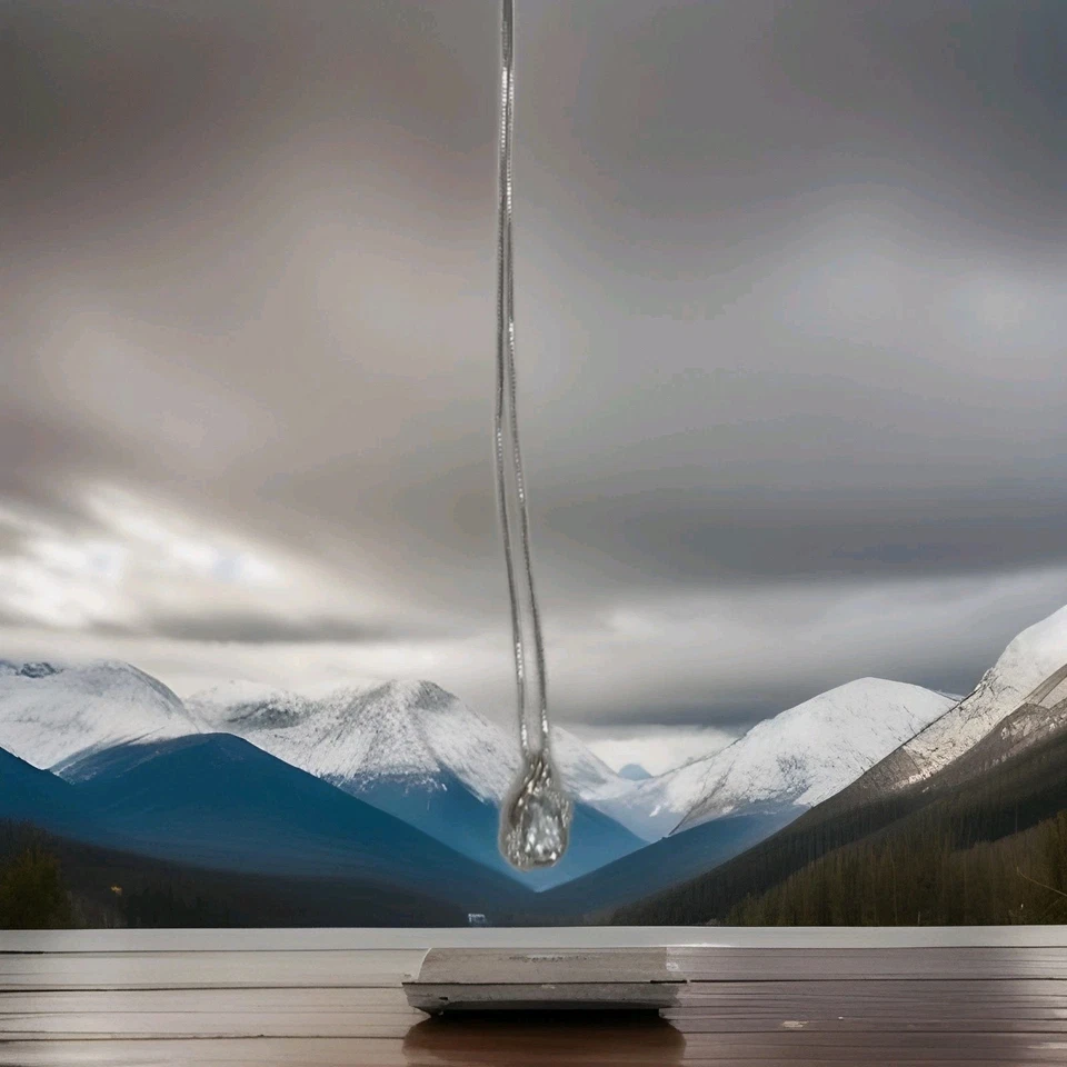 Duet Aquamarine Pendant 925 Silver 10K Gold Diamond Accents 18" Necklace New - Image 3 of 4