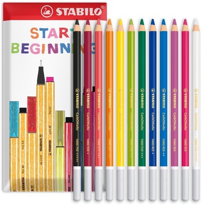 STABILO Chalk-Pastel Pencil CarbOthello - Pack of 1 Count (Pack 12), White 