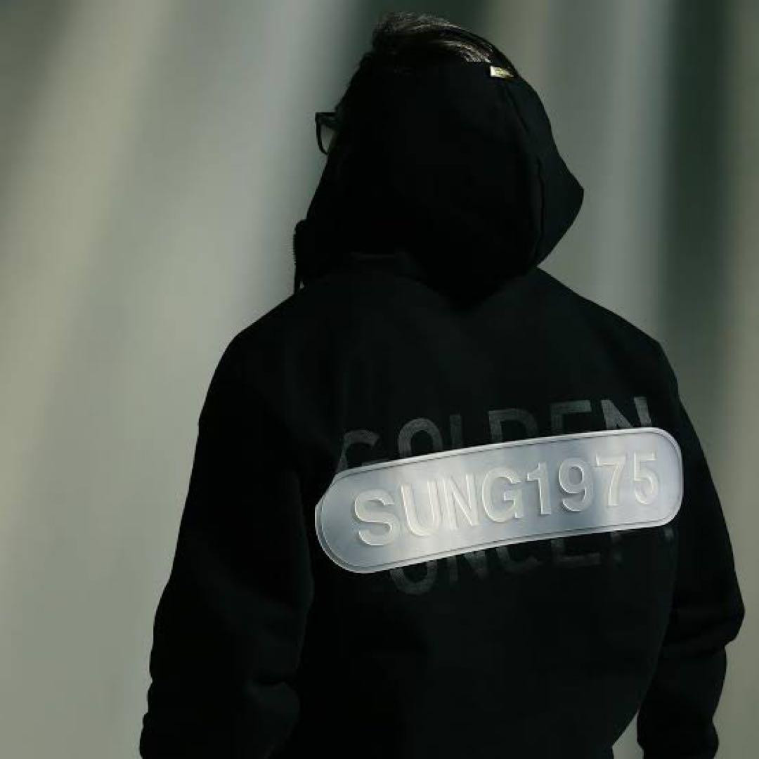 SUNG1975 Golden Concept Limited Zip Hoodie Black Long Sleeve Rare 