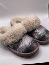 UGG Scuffette Pink Sparkle Slipper, Big Kids Size 2