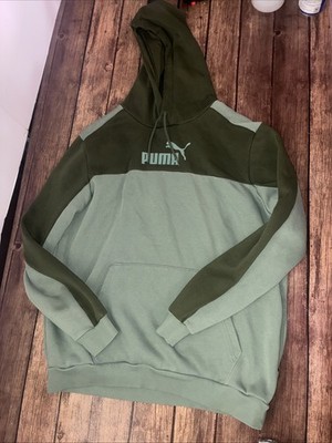 Puma Hoodie Size L 2 Tone Green