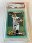 2024 Topps Update Paul Skenes Rookie Debut Aqua Card Pirates RC Graded PSA 9