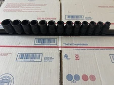 MACTools SVPM136TR 1/2" 13pc Metric Shallow 6pt Imp. Socket Set 10-19-21-22 24mm