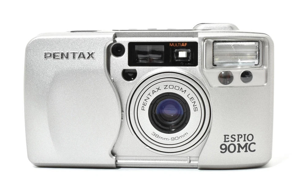 [EXC+5] Cámara fotográfica Pentax ESPIO 90MC plateada apuntar y disparar 35 mm de JAPÓN Foto 3 de 4