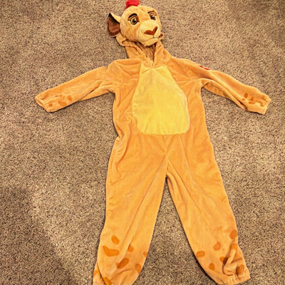 Disney Store Lion King Simba Toddler Costume Jumpsuit w/ Hood Size 4