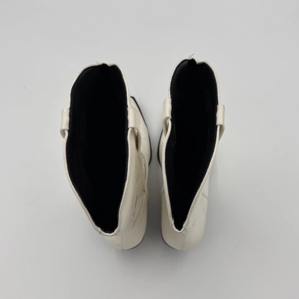 Botas vaqueras occidentales blancas para mujer talla 10 - Costuras clásicas, buen estado Foto 4 de 4