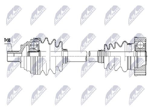 Original NTY Drive Shaft NPW-AU-104 For Audi Skoda VW