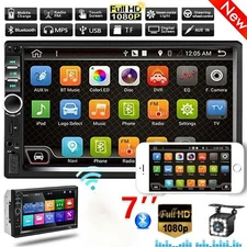 7" 2 DIN Car Stereo Radio Bluetooth USB AUX Touch Screen MP3 MP5 Player+ Camera