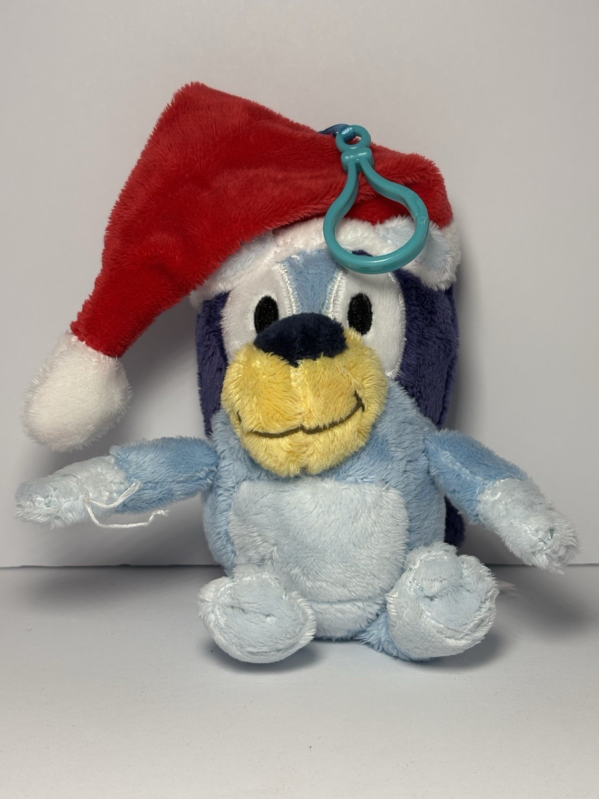 Santa Bluey Plush Keychain 5” Mini Holiday Plushie