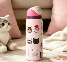 Owala UO Exclusive Cat Collage FreeSip Water Bottle Limited 32oz Pink New In Box