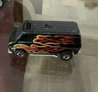 Hot Wheels Redline Black Super Van With Flames 1974 ds17