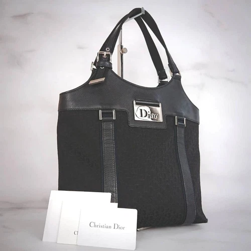 Sac fourre tout trotteur Christian Dior Street Chic noir