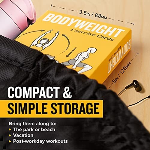 Bodyweight Workout Cards - Fitness Deck for Home & Gym, Beginner ...