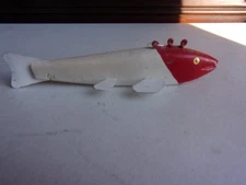 Vintage Roger Olds Ice Fishing Spearing Decoy, Lure, Fish, Wooden, 7 "