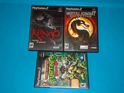 PlayStation 2 PS2 Fight Lot TMNT Smash-Up Mortal Kombat: Deception Kengo Bushido